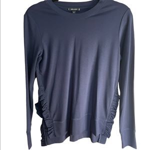 Stella & Dot L/S Top w/Ruffled Side Split Hem -Small